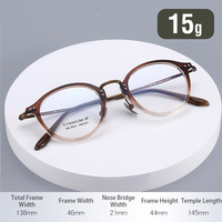 Nuevas Gafas de Lectura con Montura Color Té, sin Necesidad de Maquillaje, de Aleación de Titanio, Unisex, Superligeras, Retro, para Miopía, Modernas, Sólidas, de Aro Completo