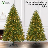 PE Weihnachtsbaum Großhandel Indoor Luxus Künstlicher Weihnachtsbaum mit Lichtern Hochwertige Simulation Dekoration
