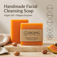 Savon au Curcuma pour l'Hyperpigmentation, Savon en Gros à l'Acide Kojique et au Glutathion pour les Taches Brunes, Savon Écologique Emballé dans du Papier