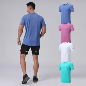 Herren leichte aktive schnell trocknende Sport-T-Shirts mit Rundhals ausschnitt Athletic Running Gym Workout Kurzarm-Fitness-Shirts