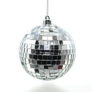 Bola de discoteca de plástico brilhante personalizada para presente de Natal, presente de festa e feriado, grande e colorido, atacado de fábrica