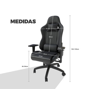 Bán hàng nóng Đen Faux da tốt nhất Ergonomic Video Trò chơi ghế Máy tính chơi <span class=keywords><strong>Game</strong></span> ghế massage miễn phí chơi <span class=keywords><strong>game</strong></span> Ngai Vàng cho chủ - Product Image 4