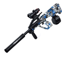 KK Nouveau AUG 80CM Blaster à billes de gel électrique, Mode automatique et manuel Blaster à éclaboussures pour activités de plein air Jeux de tir en équipe