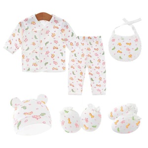Set di 6 Pezzi per Neonati 0-6 Mesi, Abbigliamento in Cotone per Bambini e Bambine, Completo con Maglietta, Cappello e Pantaloni, Taglia Unica - Product Image 5