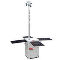 Tour de caméra mobile compacte pour événements publics, 6 mètres, mât manuel, batteries 200Ah, LED verte 50W, prix