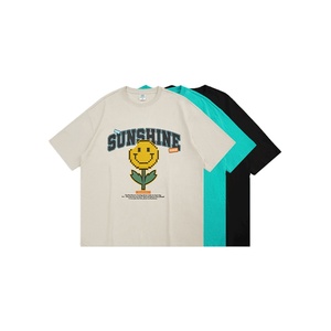 Personalizado cuello tipo pesado 100% algodón de cuello alto Color sólido de los hombres T -shirt - Product Image 1