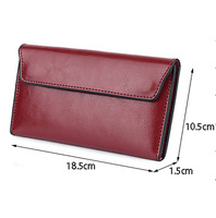Dompet wanita kapasitas besar, dompet wanita kapasitas besar Ultra tipis mode sederhana multifungsi tas tangan dompet tangan Logo kustom lucu