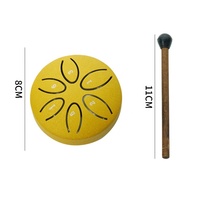 Tambour de pluie pour l'extérieur/le jardin/langue en acier tambour 6 notes 3 pouces kit de batterie instrument de percussion vente en gros