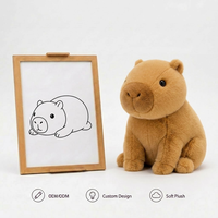 Peluche Capybara Réaliste Personnalisée, Jouet en Peluche Doux et Moelleux en Coton PP, Poupée Anti-Stress, Cadeau de Vacances, Décoration d'Intérieur