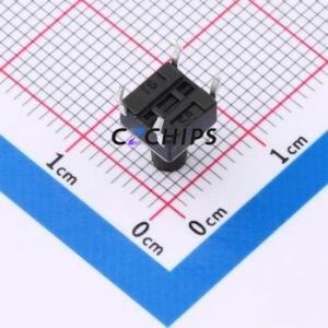 SMG-01-H090A1 Tactile Switch DIP-4P,6x6mm Switch Single Pole Single Throw Round Button 2.5N 6mm - Product Image 2