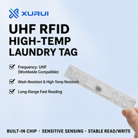 Étiquette RFID UHF pour blanchisserie, puce U8, lavable, résistante aux hautes températures, réutilisable, étiquette textile RFID pour linge d'hôtel et vêtements