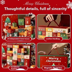 Vente en gros de nouveaux coffrets cadeaux pour Noël avec <span class=keywords><strong>calendrier</strong></span> de l'<span class=keywords><strong>avent</strong></span> et anniversaire Boîtes rigides en carton ondulé avec feuille d'estampage prêtes <span class=keywords><strong>à</strong></span> être expédiées - Product Image 5