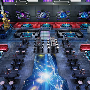 Canapé de <span class=keywords><strong>bar</strong></span> commercial en bois massif, en forme de banquette, pour discothèque, KTV, salon, avec design européen personnalisable et chaises - Product Image 2