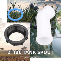 Kit d'adaptation pour réservoir IBC, connecteur de tube, bec de vidange 2 pouces, extension de tuyau, buse, bouchon de robinet, 1000L, polypropylène, agricole