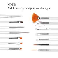 Ensemble de 21 pièces pour nail art en acrylique avec palette de résine, pinceaux à poils personnalisables, virole en aluminium et stylo à points pour extension d'ongles