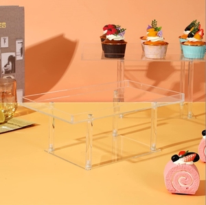 Acrylic bảng bánh lưu trữ giá trong suốt Snack Bánh Cưới món tráng miệng làm bằng tay đồ chơi đồ lặt vặt Rack hiển thị - Product Image 5