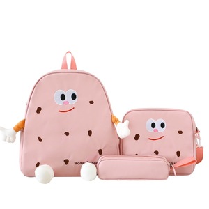 Sac à dos scolaire pour étudiantes de style japonais, <span class=keywords><strong>chic</strong></span> et tendance, en toile souple avec fermeture éclair et double compartiment intérieur à motif de dessin animé mignon - Product Image 2