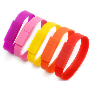 Promotion Gift Bracelet Wrist Band 8GB 16GB 32GB Portable USB Flash Drive 2.0