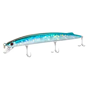 190mm/34g minnow fishing lure di alta qualità bass fishing lure minnow abs plastic fishing lure