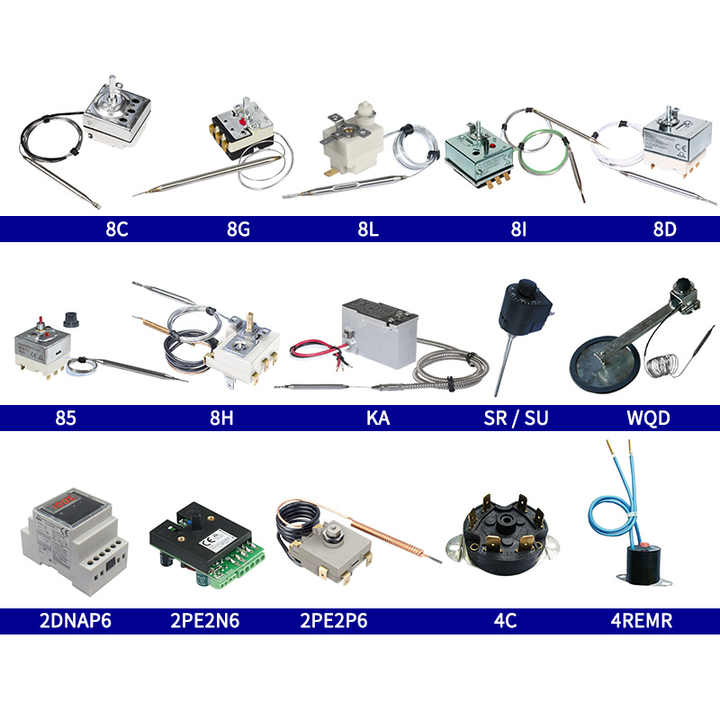 Manual Temperature Controller-Rod Thermostat with Liquid Bulb Stainless ...