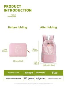 Mochila Plegable Ultraligera de Diseño Versátil de Doble Asa, Ideal para Trabajo de Oficina y Actividades al Aire Libre - Product Image 2