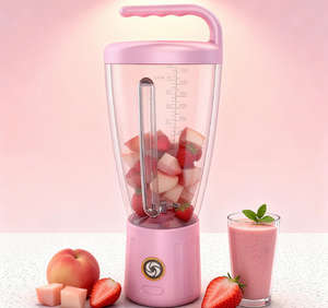 Licuadora portátil, máquina licuadora portátil, procesador de alimentos, batería, mini licuadoras, licuadora portátil rosa, molinillo - Product Image 4