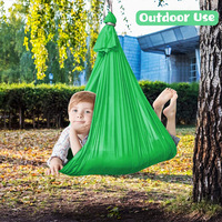 Hamac en coton extensible pour enfants, balançoire intérieure/extérieure, balançoire sensorielle douce et élastique pour enfants, rotation à 360°, yoga, fitness