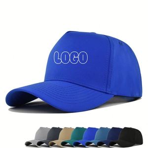 Casquette de baseball unie à 5 panneaux pour adulte, personnalisable avec logo, idéale pour la promotion de marque et les couples, parfaite pour la protection solaire quotidienne - Product Image 1