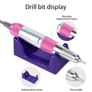 <span class=keywords><strong>Ponceuse</strong></span> à Ongles <span class=keywords><strong>Électrique</strong></span> Professionnelle Portable 15W 20000-35000RPM avec <span class=keywords><strong>Kit</strong></span> de Fraiseuses et Embouts pour <span class=keywords><strong>Manucure</strong></span> - Product Image 4