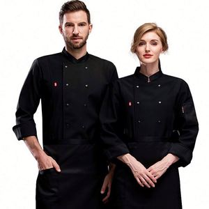 Uniformes de cuisine et de restaurant pour les employés, nouveaux modèles de vestes, manches longues, uniforme de chef personnalisé - Product Image 1