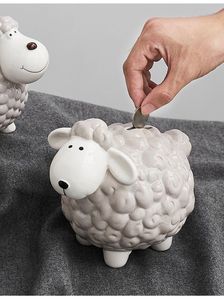 Tirelire en céramique écologique en forme de boîte mignonne avec couleur personnalisable pour la collecte d'argent - Product Image 4
