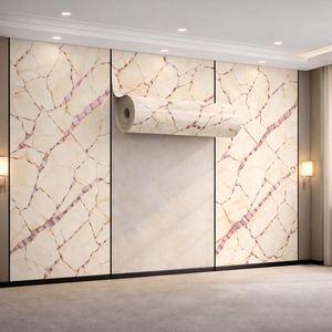 Autocollant mural géométrique 3D IXPE - Imperméable, à peler et à coller pour la décoration d'hôtel - Product Image 1