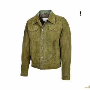 Blazer de mezclilla vintage de dobladillo vivo de gran venta, chaqueta de camionero de ante auténtico, chaqueta blazer para hombre - Product Image 5