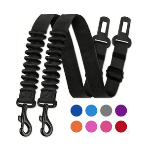 Custom LOGO 2Pcs/Set Durability Retractable Dog Seat <b>Belt</b> Nylon Heavy Duty <b>Elastic</b> Pet Safety Seat <b>Belts</b> - Product Image 6