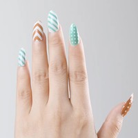 Fengshangmei Faux Ongles Écologiques en ABS, Forme Stiletto, à Presser, Couverture Complète, Fournisseur en Gros, Design
