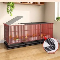 Cage de poulailler robuste en fer, grande cage d'élevage intérieure en treillis métallique pour poussins, cailles et canards - Élevage sécurisé toute saison, sans évasion