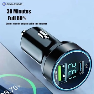 Cargador Rápido para Auto 12-24V Doble USB Tipo C 120W+PD20W para Teléfono Inteligente, Carga Rápida para Auto - Product Image 3
