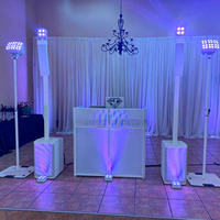 Projecteur LED Wash DJ sans fil DMX sur batterie, 24*12W RGBWA+UV, deux pièces, pour événements, mariages et scènes