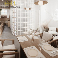 Meubles de restaurant de luxe en gros, comptoir de bar avec éclairage LED, design intérieur moderne personnalisé, robuste