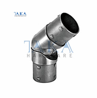 Sus304 316 Angle de rinçage de coude à angle réglable pour rampe d'escalier Raccords de main courante de balustrade en acier inoxydable Connecteurs de tuyaux de tube