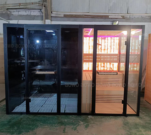 ضوء أحمر طيف كامل ساونا بالأشعة تحت الحمراء البعيدة صالة ألعاب رياضية مع دش خارجي وداخلي تصميم ألمانيا - Product Image 5