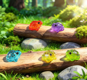 10 Colores de Mini Ranas Luminosas de Resina, Animales en Miniatura de Resina para Paisajes de Musgo, Jardín, Casa de Muñecas, Manualidades, Decoración de Terrarios - Product Image 3