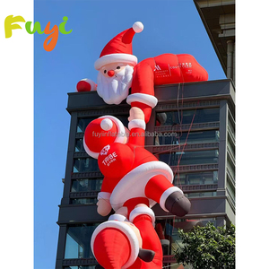 Giant 4m Santa Claus Inflatable Santa Claus <strong>Climb</strong> the Wall Decoration Inflatable Christmas Holiday Decoration - Product Image 1