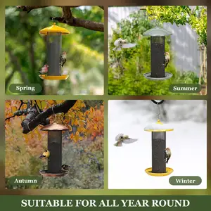 ODM/OEM Outdoor Hanging Metal Mesh Tube Pet Bowls Feeders For Birds