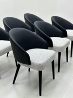 Chaise sans accoudoirs moderne, mobilier commercial, chaise de salle à manger de café, cadre en bois, siège en bois, chaise en bois et en acier pour restaurant
