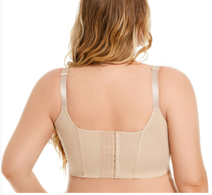 Soutien-gorge sans couture brillant et sexy pour femmes grandes tailles, fermeture devant, modelant le corps, avec armatures, décolleté profond en V, tricoté, écologique - Product Image 4