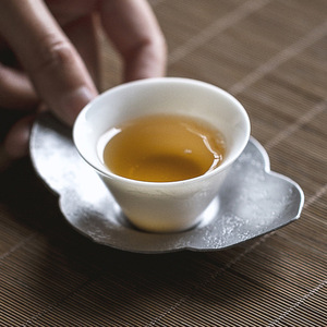 Chinese Style Pure Tin Coaster Irregular Shape Metal <b>Tea</b> <b>Tray</b> For Kung Fu <b>Tea</b> Ceremony Accessory - Product Image 2