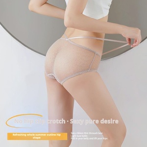 رقيقة جدا شفافة الدانتيل الصلبة اليومية الملابس الداخلية النسائية الصيف مثير Boyshort لينة سلس دنة - Product Image 4
