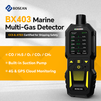 Detector de Gas Multifuncional BX403 4G GPS con Succión por Bomba, Analizador 4 en 1 de O2, CO, H2S, LEL, Alarma de Caída, Pantalla a Color NFC, IP66