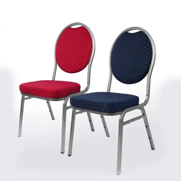 Elegant oval back design steel tube frame banquet chair for sale